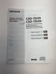 Aiwa CSD-TD39 CSD-TD49 Cd Stereo Cassette Recorder Operating Instructions Manual. Fixed Price $11.04.
