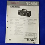 Sony CFS-5000 Service Manual Original Paper Oem Repair Guide Usa. Fixed Price $34.79.
