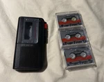Vintage Sony M-470 Micro Cassette Voice Recorder Tested Works + Tapes. Fixed Price $65.00.