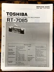 Toshiba RT-7085 Radio Cassette Service Manual *original*. Fixed Price $19.97.