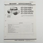 Sharp QT-CD210/CD210C Service Manual Repair Guide Cassette Radio Boombox Vtg. Fixed Price $12.95.