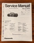 Panasonic RX-FT600 Radio Cassette Service Manual *original*. Fixed Price $24.97.