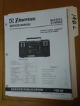 Emerson CTR960 Service Manual Original Repair Book Stereo Boombox Tape Radio. Fixed Price $25.00.