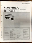 Toshiba RT-140S Radio Cassette Service Manual *original*. Fixed Price $19.97.