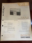 Sony CFS-81S Service Manual From The Usa **original**. Fixed Price $17.99.