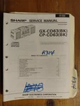 Sharp GX-CD63 Cp Service Manual Original Repair Book Stereo Boombox Player. Fixed Price $30.00.
