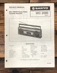 Sanyo WC-2000 WC2000 Stereo Service Manual *original*. Fixed Price $19.97.