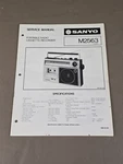 Sanyo Portable Radio Cassette Recorder M2563 Service Manual D-6135. Fixed Price $54.95.