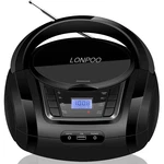 Lonpoo LP-D03 Black Portable Cd MP3 Radio Player Boombox. Fixed Price $50.99.
