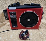 Power Sound 8 Track Player MOD.3-5502 Red Vintage. Plays Slow.. Fixed Price $89.99.