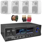 Pyle PT272AUBT 300W Home Audio Stereo Receiver, 4X 4" 30W Speakers, Banana Plugs. Fixed Price $252.49.