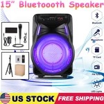 2700W Portable 15" Wireless Bluetooth Speaker Heavy Bass Sound System With Stand. Fixed Price $147.99.