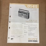 Sony CFS-61S Stereo Radio Cassette Original Service Manual. Fixed Price $12.71.