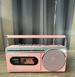Sony CFM-120 Pink Cassette Recorder Am/fm Radio Tested Working Rare Htf. Fixed Price $199.99.