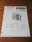 Sanyo Rp 6260 Portable Radio Service Manual. Fixed Price $15.00.