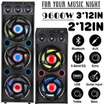 New Wooden Bluetooth Speaker Dual 12"/TRIPLE Dj Led Light Party Sound System. Fixed Price $239.99.