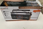 Open Box Supersonic SC-3200 Retro Boom Am/fm/ 4-BAND Radio & Cassette Player. Fixed Price $47.52.