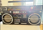 Lasonic TRC-975 Double Cassette Boombox Radio 10 Band Equalizer Black Silver. Fixed Price $1350.00.