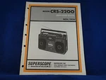 Superscope Marantz CRS-2200 Stereo Cassette Recorder Service Manual. Fixed Price $26.98.