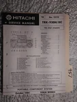 Hitachi TRK-930 Hc Service Manual Original Repair Book Stereo Boombox Radio. Fixed Price $19.98.