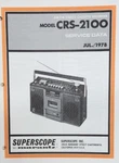 Superscope CRS-2100 Am/fm Cassette Recorder Service Manual Original. Fixed Price $15.00.