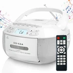 Greadio Cd Player Boombox Cassette Combo With Bluetooth,am/fm White. Fixed Price $90.42.