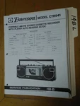 Emerson CTR941 Service Manual Original Repair Book Stereo Boombox Tape Radio. Fixed Price $19.99.