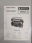 Sanyo M9920-2 Portable Stereo Radio Cassette Recorder Service Manual D-5692. Fixed Price $64.95.
