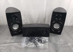 Blackweb Home Stereo System Bluetooth Am Fm Radio Cd Player Light On Speakers. Fixed Price $129.95.