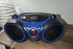Jensen CD-490 Portable Boombox Player Am/fm Radio Aux In Blue Black. Fixed Price $36.91.