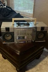 Jvc PC-11JW Silver Boombox Am/fm/shortwave Cassette Graphic Eq. Fixed Price $210.00.