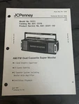 J.c. Penney Model No 3021 Dual Cassette Tape Super Woofer Technical Service Data. Fixed Price $19.99.