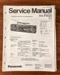 Panasonic RX-FW20 Radio Cassette Service Manual *original*. Fixed Price $24.97.