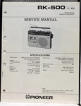 Pioneer RK-500 Am/fm Radio Cassette Recorder Service Manual Oem Original. Fixed Price $24.99.