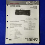 Sony CFS-1020 Service Manual Original Paper Oem Repair Guide Usa. Fixed Price $19.96.