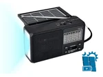Qfx R-37 3-IN-1 Rechargeable AM/FM/SW1-SW4 6-BAND Solar Radio +flashlight+usb/sd. Fixed Price $19.99.
