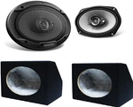 Kenwood KFC-6966S 6X9" 400-WATT 4-OHM Sport Series 3-WAY Speakers + Pro. Fixed Price $109.99.