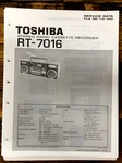 Toshiba RT-7016 Radio Cassette Service Manual *original*. Fixed Price $19.97.