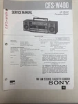 Vintage Sony Service Manual Model Number CFS-W400. Fixed Price $30.00.