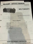 Orig. Sharp WQ-T360GY WQT360 (gy) Repair & Service Manual *original*. Fixed Price $14.99.