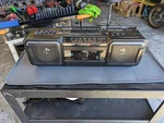 Parts Vintage 80S Sharp WQ-T282 Stereo Twin Tape Boombox. Fixed Price $85.00.