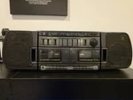 Am Fm Dual Cassette Stereo Speed Dubbing Eq Boombox Model 3-5677B-SHIP24HR. Fixed Price $20.00.