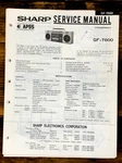 Sharp GF-7600 Radio / Boombox Service Manual *original*. Fixed Price $19.97.