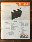 Sony CF-450 Cassette Prelim. Service Manual *original*. Fixed Price $19.97.