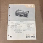 CFS-6 Stereo Radio Cassette Sony Service Manual. Fixed Price $12.71.