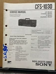 Original Sony Service Manual For The Cfs Model Radio Boomboxes Select One. Fixed Price $10.98.