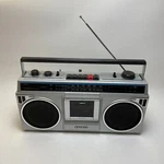 Vintage Sanyo M9802 Silver Boombox Am/fm Radio Works Cassette Does Not. Fixed Price $43.41.