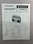 Sanyo M9915K Original Service Manual Free Shipping. Fixed Price $14.00.