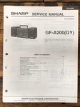 Sharp GF-A200 Radio Cassette Service Manual *original*. Fixed Price $19.97.