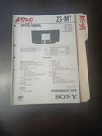 Sony ZS-M7 Service Manual Original Repair Book Personal Minidisc System. Fixed Price $49.99.